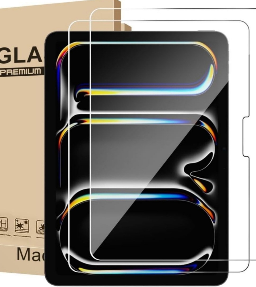 Tempered Glass Screen Protector for iPad Pro  M4 2024. 2 Pack NWT